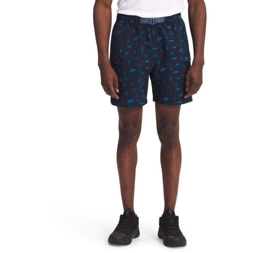 The North Face Class V Belted Shorts Blue Print Size S